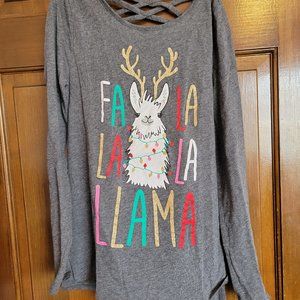 Fa La La Llama Holiday T-Shirt (Size L)
